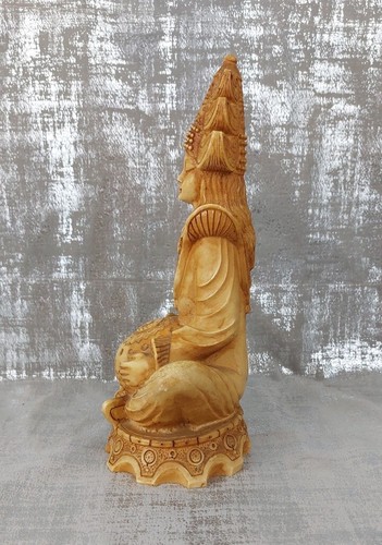 Vintage Home Decor Buddha Statue Indoor Resin Figurine Sitting Meditation Signed - Picture 8 of 14
