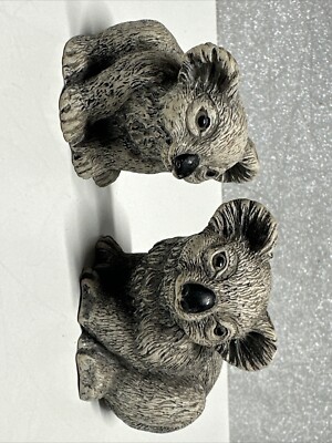 Koala Bear Pair Miniature Figurines 2  Handcrafted