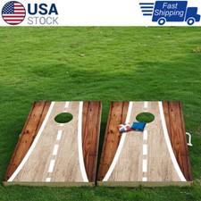 Set of 3'x2' Route Highway Combo Cornhole Boards w/ 8 Cornhole Bags HIGH QUALITY