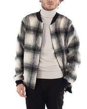 Giubbotto Uomo College Scozzese A Quadri Bomber Multicolore