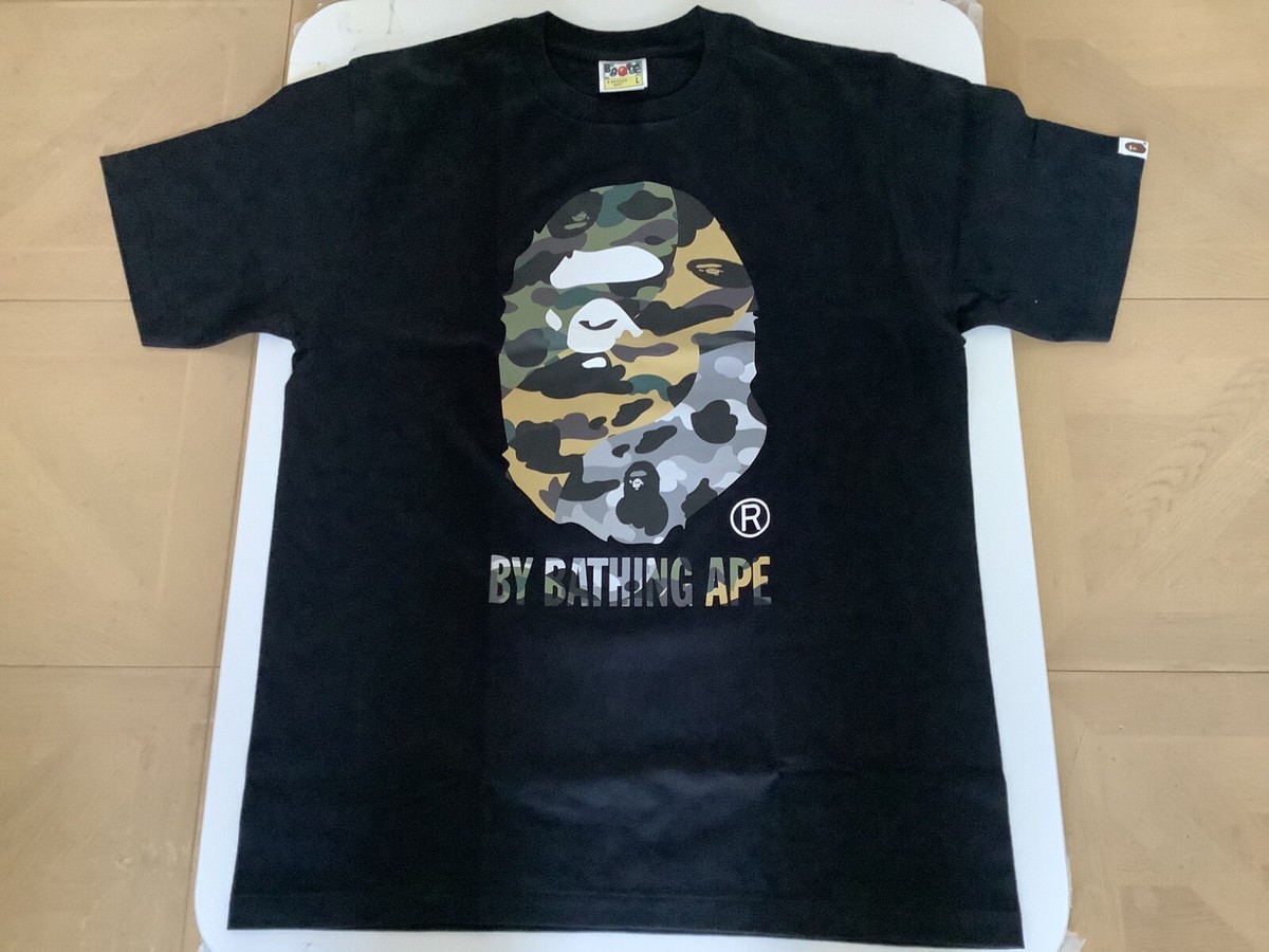 【BAPE】 1st Camo Crazy By Bathing Ape T-Shirt Black ★人気 Authentic ape bape 1st camo crazy by bathing ape tee t shirt