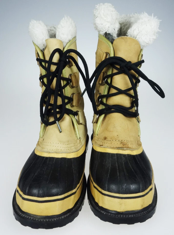 Bota de pato de invierno para nieve de 8 vástagos de acero para hombre de cuero y goma con forro de lana Foto 2 de 4