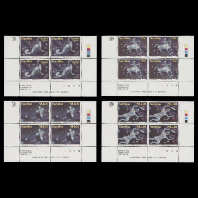 Namibia 1996 (MNH) Stars in the Sky plate blocks