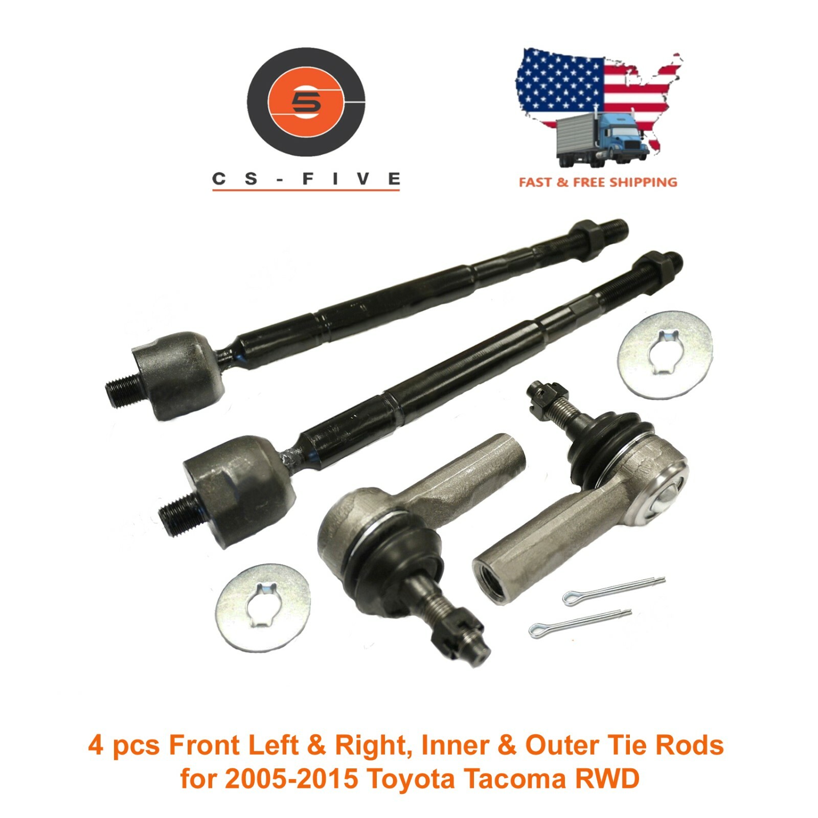 Makes Shopping Easy RWD Moog Steering Tie Rod Ends Inner & Outer 4 pcs