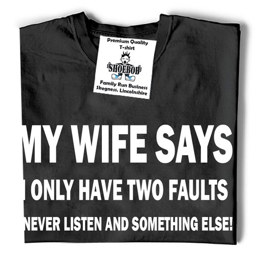 My Wife Says Mens Funny Sarcastic T-Shirt Anniversary Birthday Gifts For Husband - Picture 5 of 13