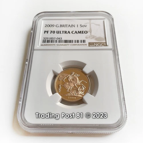 2009 GREAT BRITAIN - Gold Sovereign - 4th Portrait of HM QE II - NGC Proof 70 UC