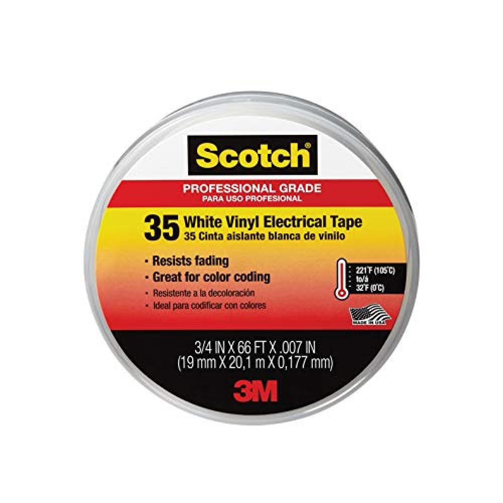 3M Scotch 35 Nastro Isolante per Codifica Cavi Elettrici Vinile, 19 mm x 20 m, 1