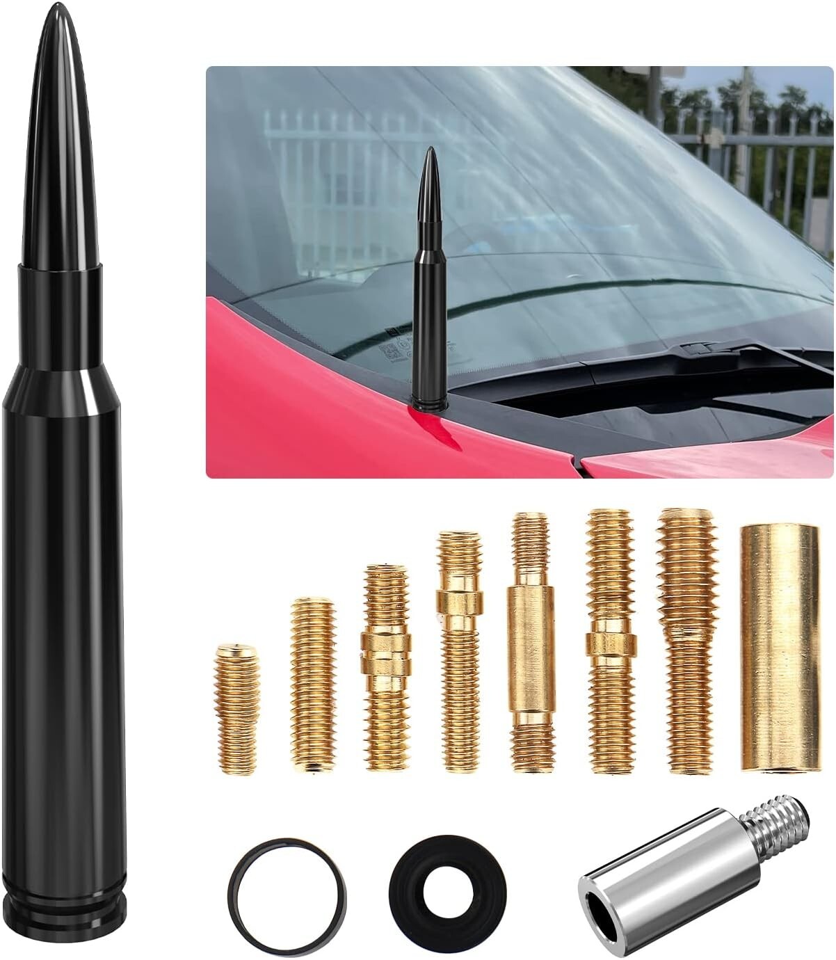 GM Chevy Silverado HD Truck Bullet Antenna for 1500 2500 3500 Models
