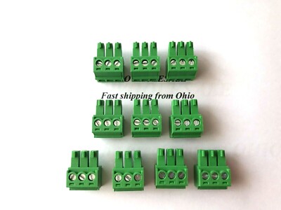3 Poles  3.81mm Pitch Plug Equivalent to Phoenix Contact Part#1803581 Set of 10