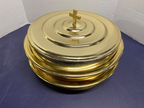 Artistic Churchware Communion set RW-500 Brass 2 cupholder trays and lid - Picture 8 of 9