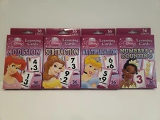 Disney Princess Learning Cards/ Flash Cards - 4 set  144 cards. Brand new.