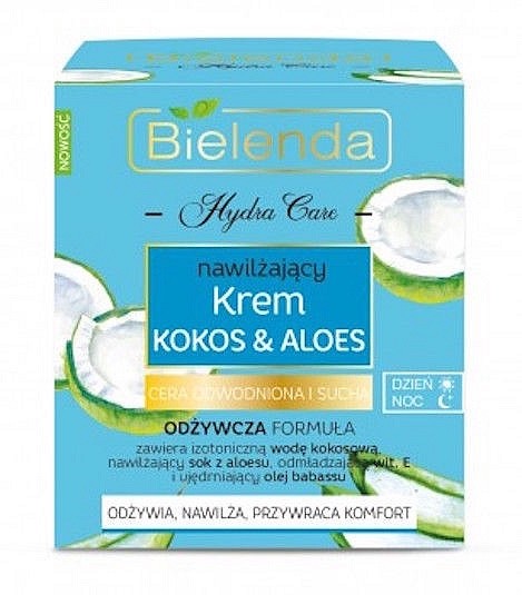 Bielenda Hydra Care Coconut & Aloe Moisturising Face Cream Dry Dehydrated Skin