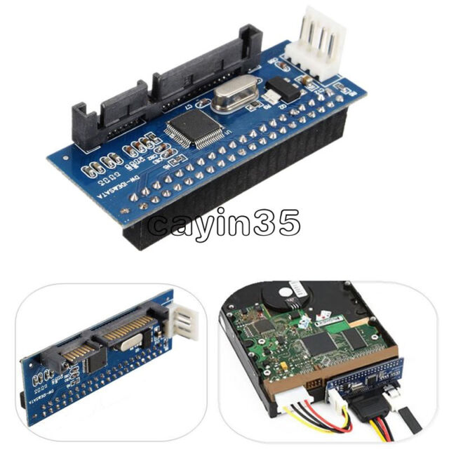 PATA/40-Pin IDE Female to SATA Serial 7+15Pin 22-Pin Male Adapter Card for 3.5