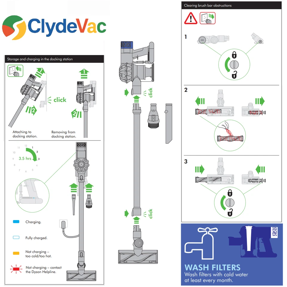 Dyson V6 Cordless Vacuum Cleaner ✔ Serviced ✔ New Battery ✔ New Filters & Tools - Image 3 of 3