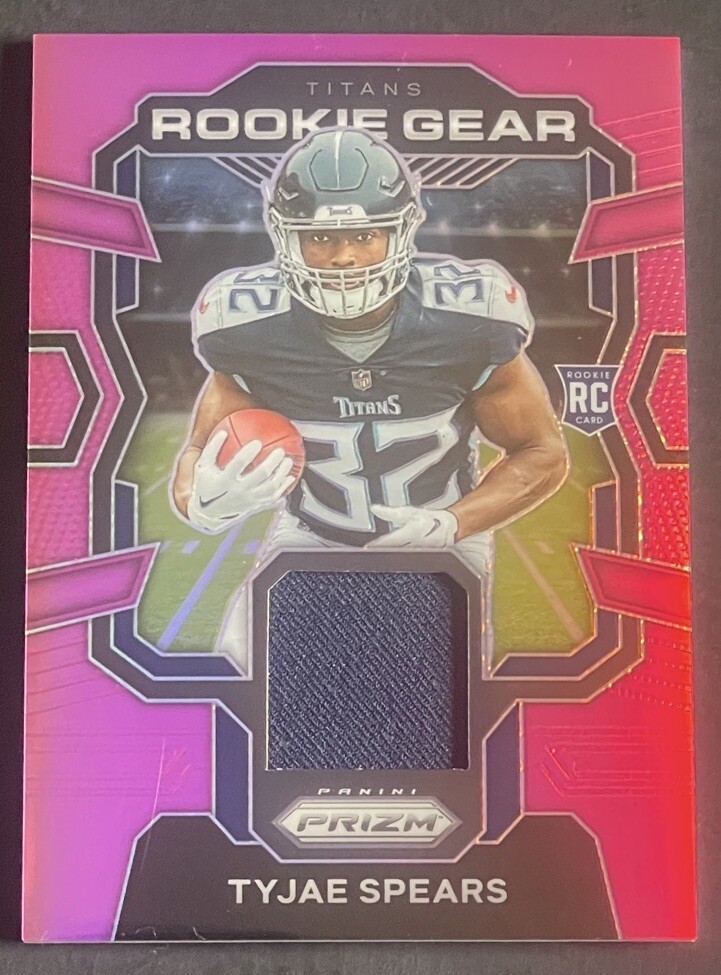 2023 Panini Prizm Tyjae Spears Rookie Gear Patch Pink Prizm RC #RG-TS Titans