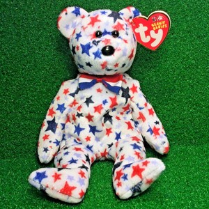 red white and blue beanie baby 2002