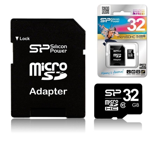 Silicon Power Elite Micro SD 32GB UHS-1 Class 10 z adapterem do telefonów tabletów - Zdjęcie 1 z 1