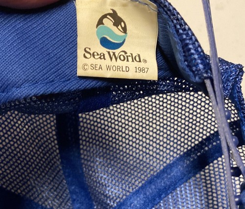 Vintage Retro Sea World Seaworld Snapback Hat Orlando Florida 1987 Amazing Rare! - Picture 5 of 7