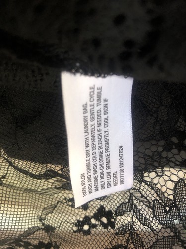 Black Lace Button Shirt Future Collective Sheer Cuffs Collar L/S XL NEW - Picture 21 of 24