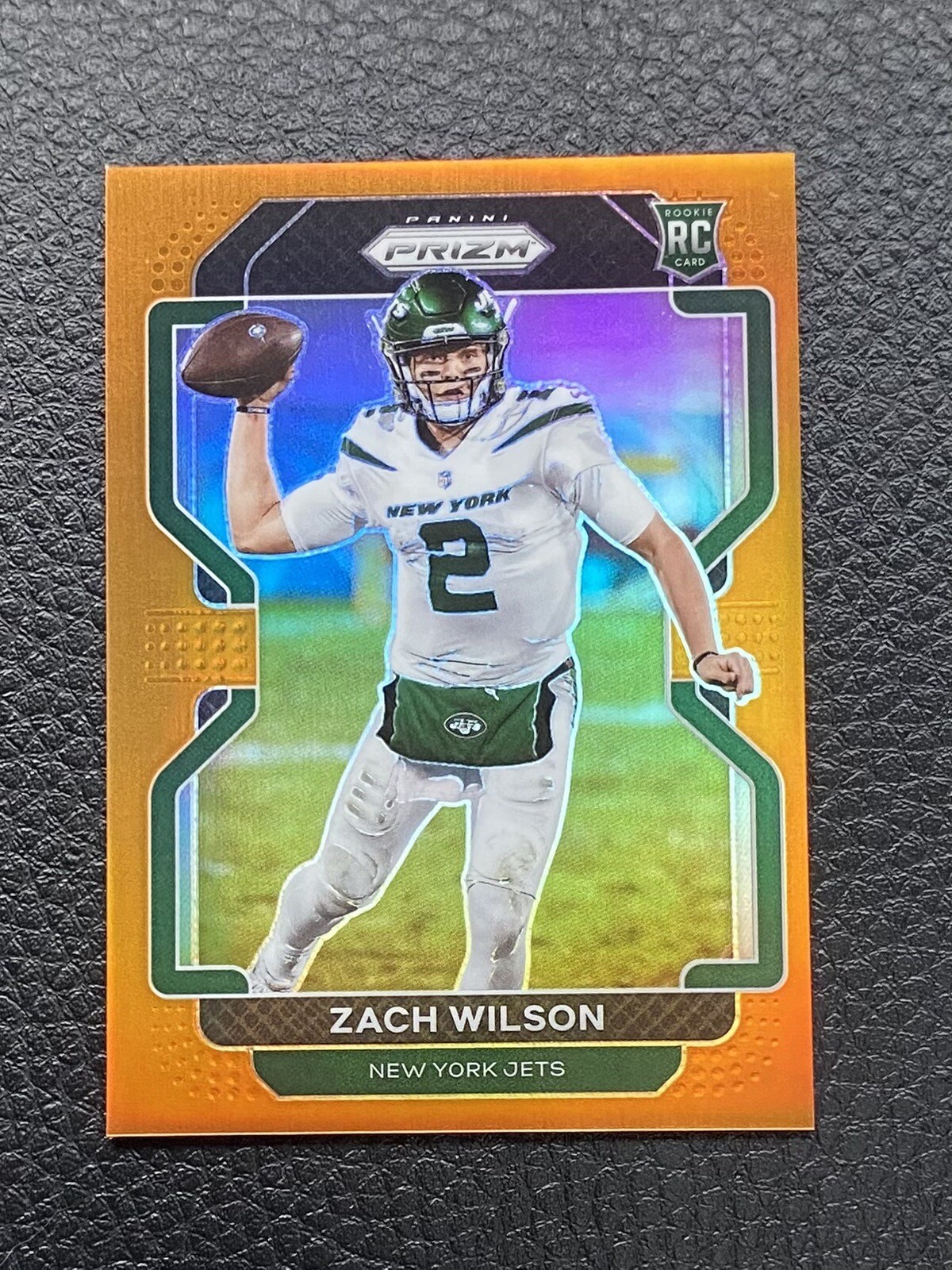 2021 Panini Prizm Zach Wilson Orange Prizm Rookie /249 Jets 332