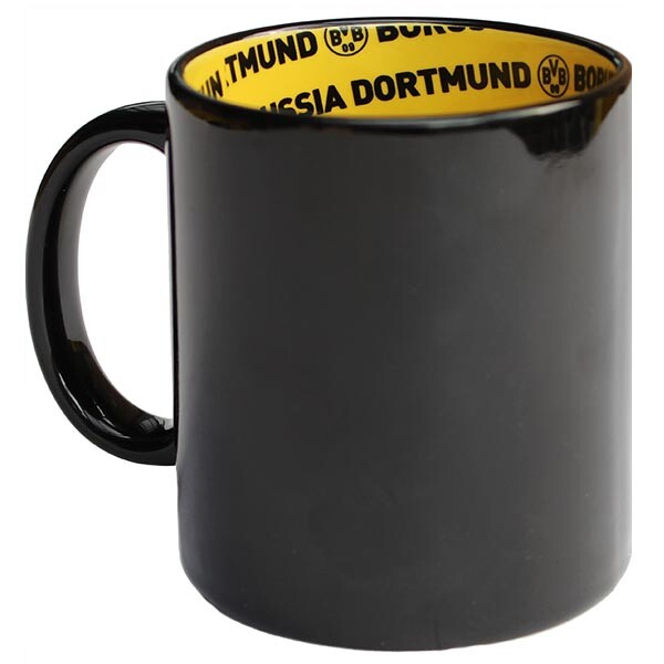 BVB Borussia Dortmund Tasse „Heimat“ – 0,3 L, Grau Mit Gelbem Innenraum & Signal Iduna Park Motiv – Offizieller Fanartikel
