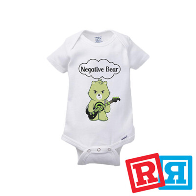 Type O Negative Care Bear Gerber Baby Onesie  Cotton White Short Sleeve Bodysuit