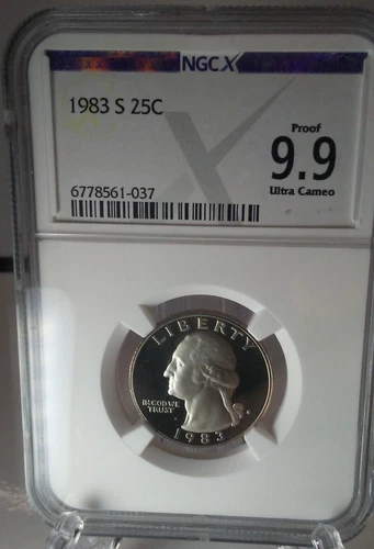 Proof 9.9 UCam 1983-S Washington Quarter NGC X NGCX
