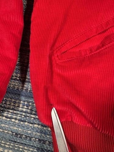 Vintage Correct Craft Boat Red Corduroy Jacket Employee Promo Team Sz L 70s 80s - Picture 5 of 11