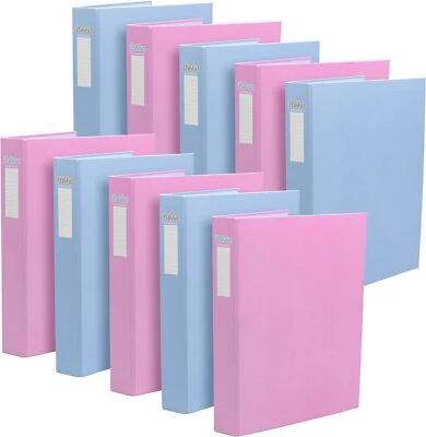 A4 Ring Binder / A4 Lever Arch / Box Files - 10 Pack Mixed Pink & Blue Pukka Pad