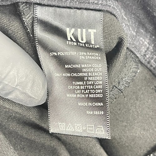 Kut from the Kloth Charcoal Stefany Skinny Leg Pants Womens Mid-Rise Size 14 - Picture 18 of 21