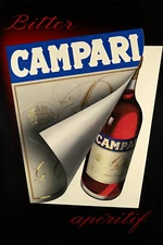 Campari Aperitivo Italian Advertising Poster Vintage Liquor