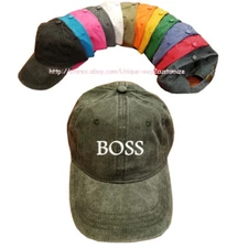 BOSS cotton baseball cap You Choose color Pigment dyed 100% cotton High Quality