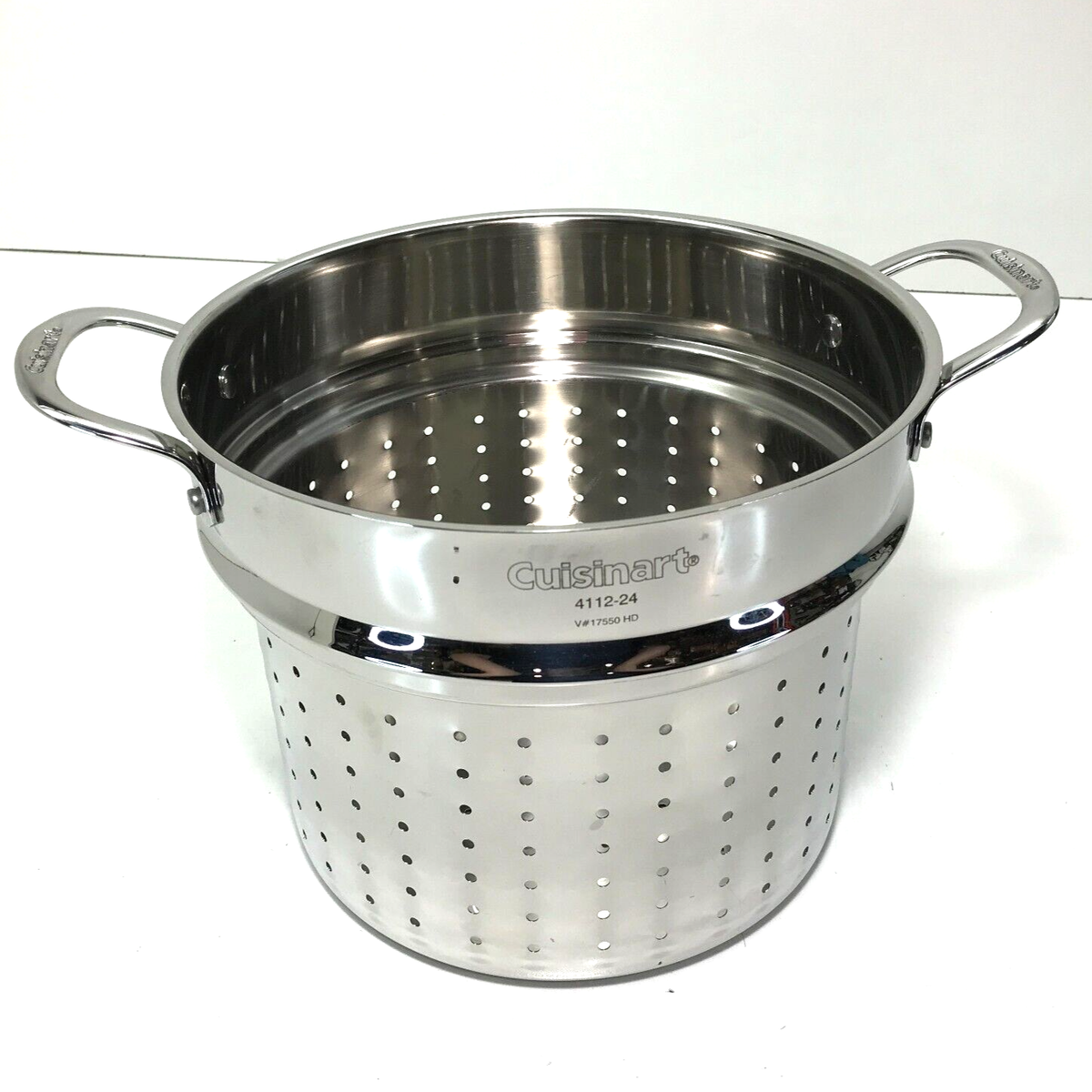 Cuisinart Stainless 8 Qt Insert Strainer Steamer Colander for