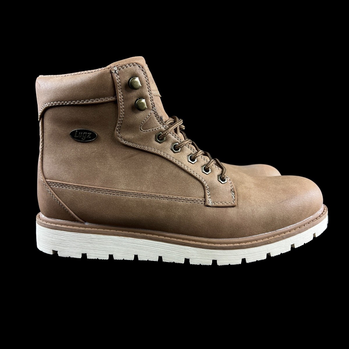 Lugz Men's Bedrock Hi Fashion Dark Tan Bone Boot Sizes 8