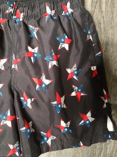 Cascade Sport Swim Trunks Mens Medium Red White And Blue Stars USA Beach - Imagen 3 de 7