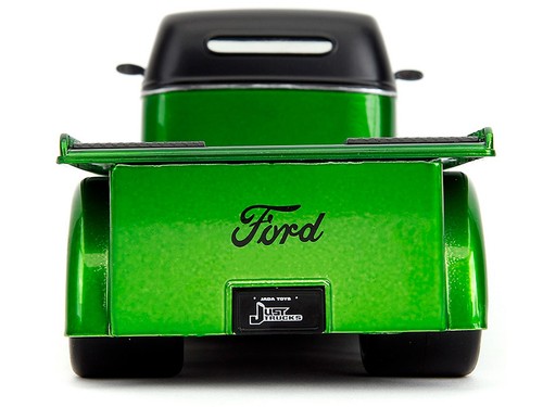 1947 FORD COE FLATBED TRUCK GREEN & EXTRA WHEELS 1/24 DIECAST BY JADA 35043 - 第 8/9 張圖片