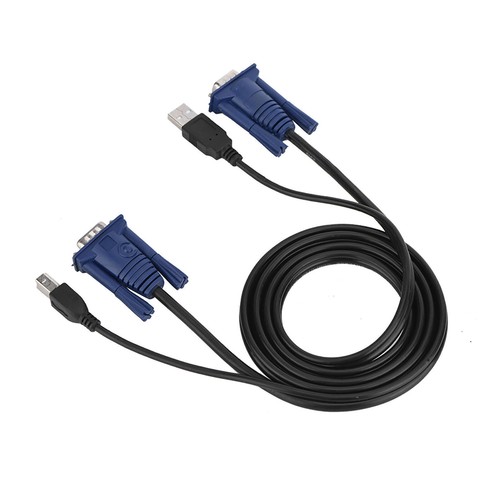 1.5M USB 2.0 KVM Switch Cable Multi Functional Cable Convenient for PC Computer - Afbeelding 3 van 9