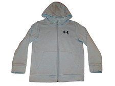 Under Armour Boys Girls Size YSM Small Gray Full Zip Hoodie Jacket