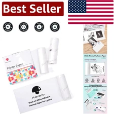 3 Rolls of White Adhesive Thermal Paper 77mm - Compatible with M03 Printers