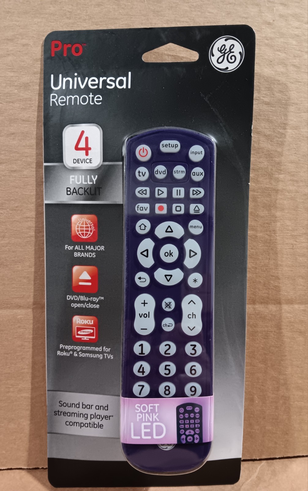 Control Fully Backlit Soft Pink Led 45765