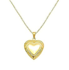 18K Gold Plated Heart Locket Necklaces Photo Pendant Necklace For Women Jewelry