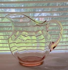 Depression Cambridge Pink Reverse Paneled Pitcher 8"H