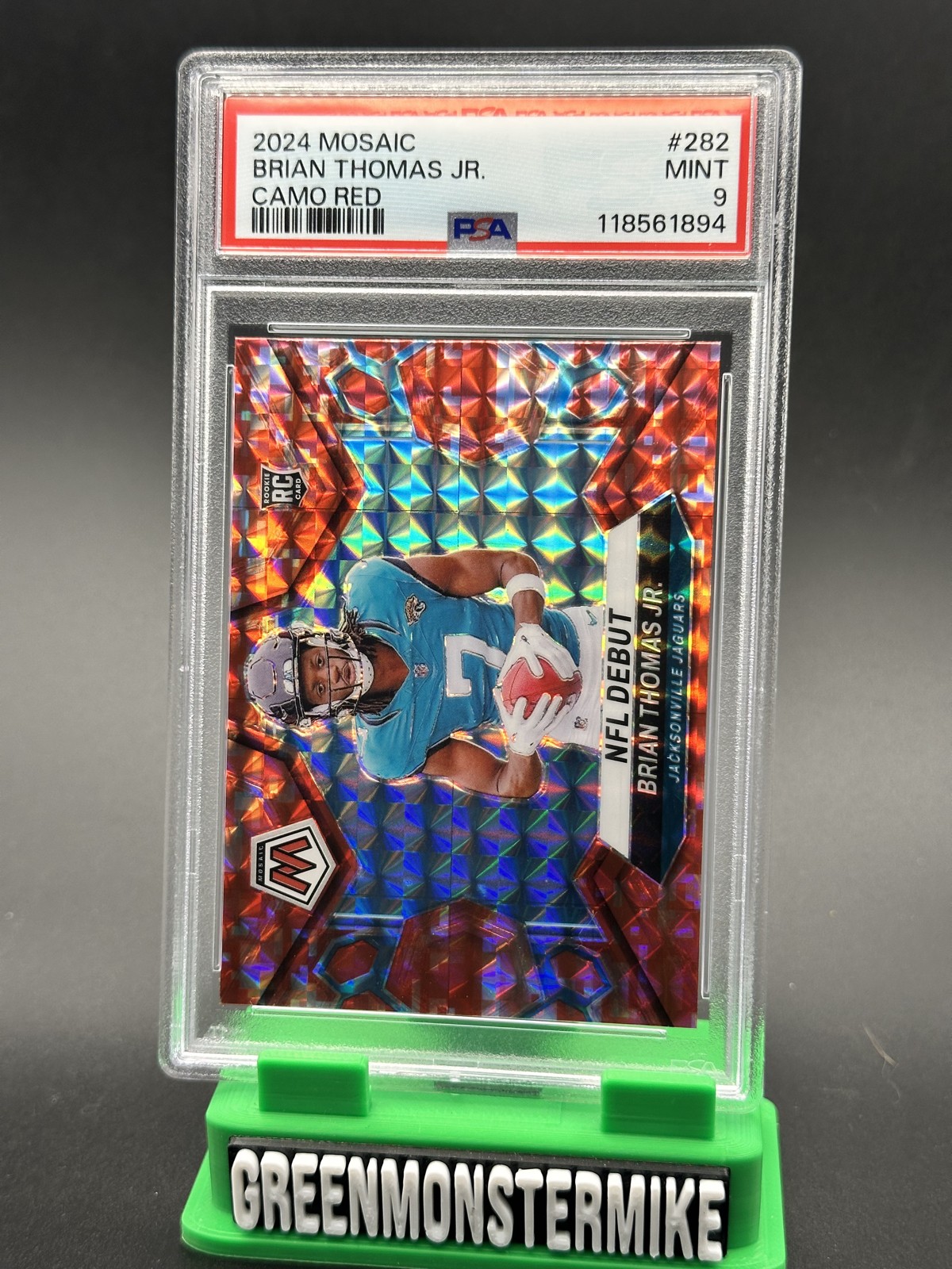 2024 Panini Mosaic - NFL Debut Brian Thomas Jr. #282 Red Camo Mosaic Prizm (RC)
