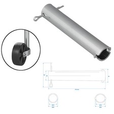 Achse für Stützrad Anhänger Bugrad Deichselrad 48mm Ø20mm x 116mm Wohnwagen
