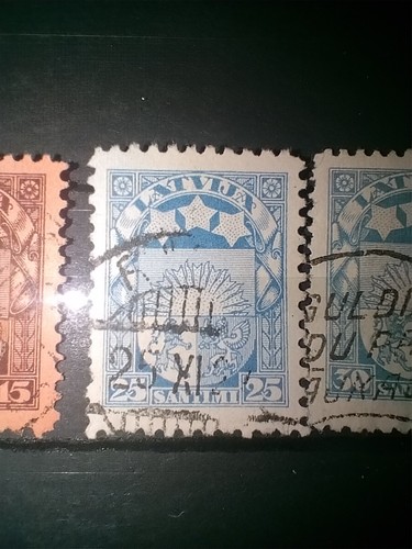 Seltene Lettland Briefmarken 1920-1921 gestempelt - Bild 4 von 10