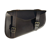 *UK STOCK* Black Leather Swing Arm Bag Right Hand for Royal Enfield Meteor 350