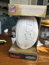 Deion Branch Wilson NFL Autograph Football The Duke Signed New England Patriots