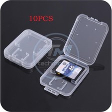10Pcs Micro SD SDHC Memory Card Case Holder Box Storage Hard Plastic Transparent