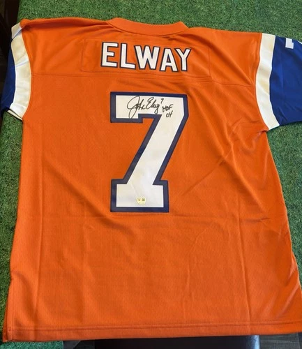 John Elway Denver Broncos HOF '04 Signed Football Jersey