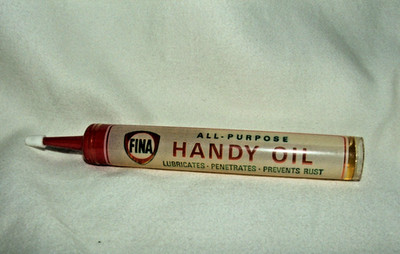 Vintage New FINA Handy Oil 1/2 OZ TUBE FULL All Purpose Lubricate Rare Find